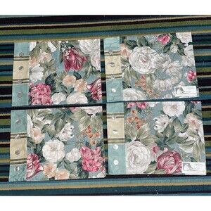 Jane Leslie Alperin Faulkner/Fanfare Band Placemat Made In USA Floral Set Of 4